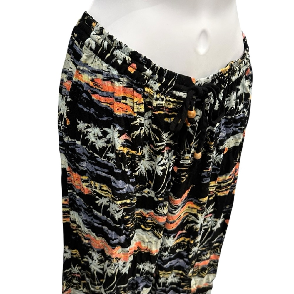 Free People Blue Lagoon Palazzo Tropical Pants Multicolor Wide Leg Medium - Picture 9 of 16